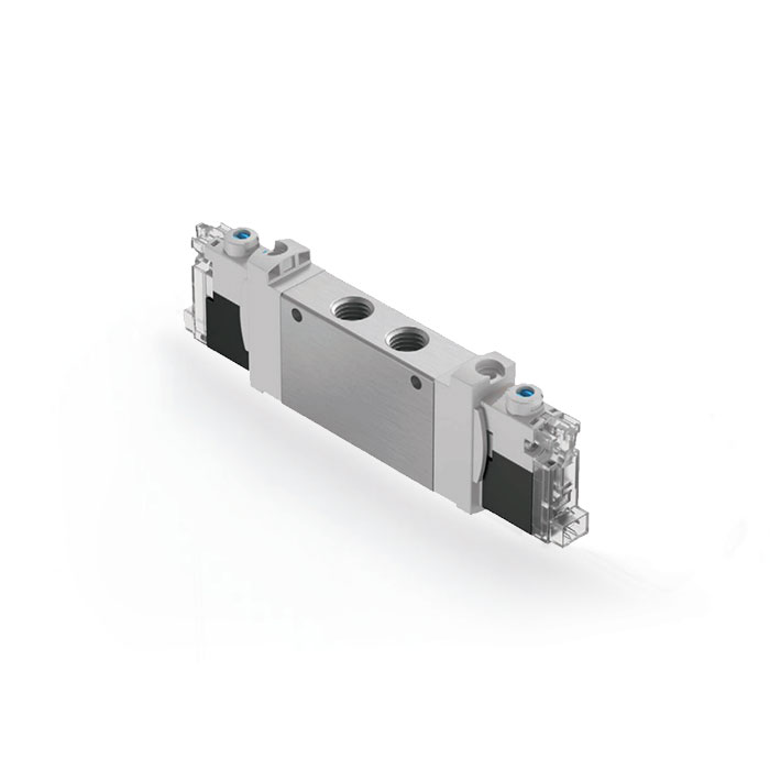 管式閥G1/4、三位五通閥 外先導、中壓式、閥寬18 mm、 FV-L18-P53U-ZT-G14、574442